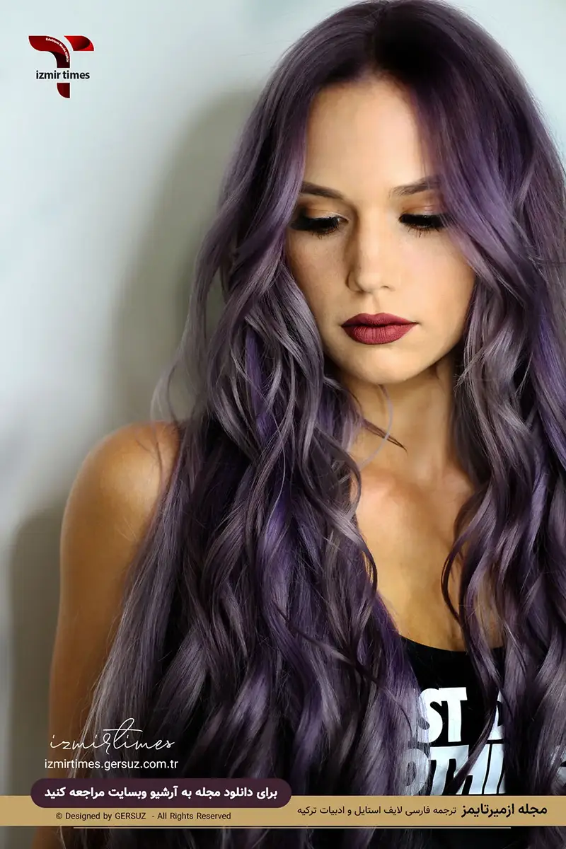 رنگ موی یاسی دخترونه رنانه